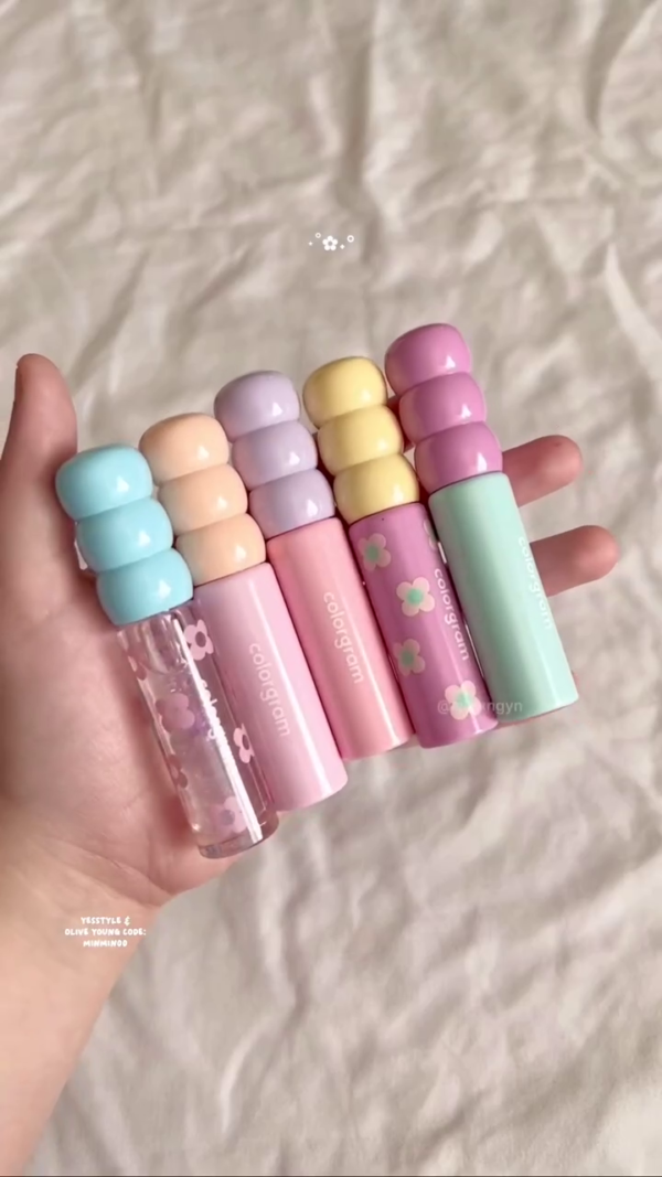Colorgram Fruity Glass Tints – Adorable Pastel-Themed Glossy Lip Tints with Floral Packaging, Hydrating Formula, and Vibrant Shades for a Juicy, Glass-Like Finish – K-Beauty Essential from YesStyle & Olive Young - Image 3