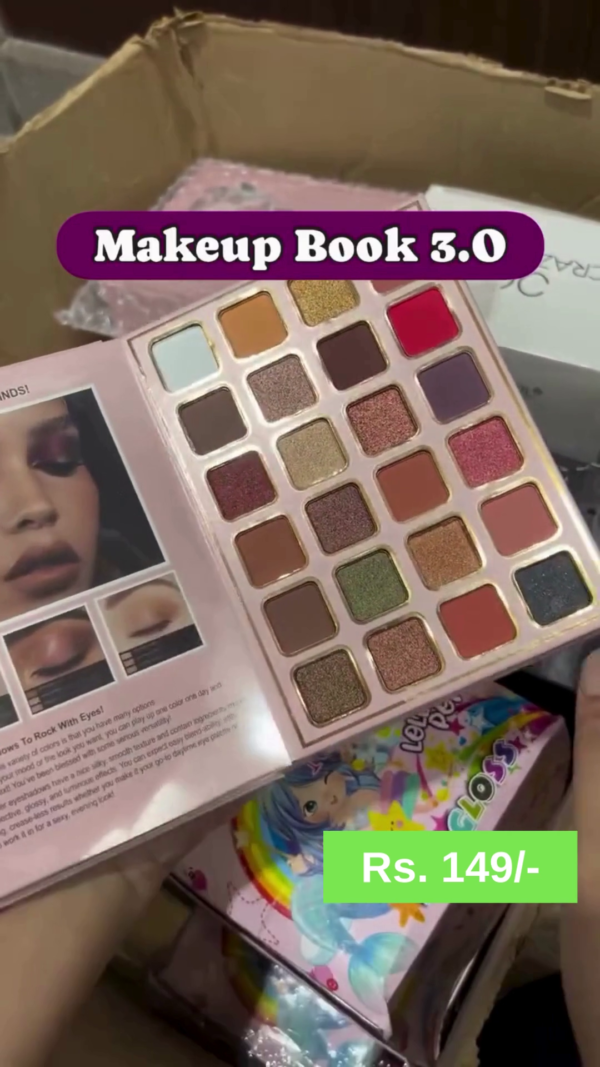 Makeup Book 3.0: Multi-Color Eyeshadow, Face, and Lip Palette Featuring 24 Bold and Neutral Shades with a Complete Tutorial Guide for All Skin Tones and Styles - Image 2