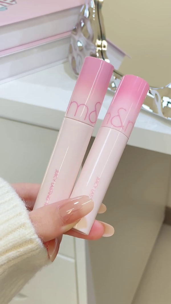 Rom&nd Juicy Lasting Tint – High Shine Moisturizing Lip Tint for Long-Lasting Color & Gloss – Lightweight, Non-Sticky Korean Lip Gloss Stain with a Dewy Finish in Soft Pink Nude