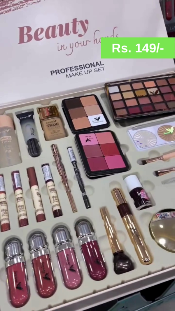 Ultimate Professional Beauty & Cosmetics Kit – All-in-One Makeup Set for a Flawless Look with Eyeshadows, Lipsticks, Blush, Highlighter, and Essential Tools - Image 2