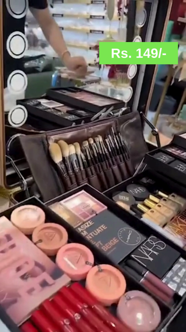 Professional All-in-One Luxury Makeup Kit with High-Quality Brushes, Premium Cosmetics, and Stylish Portable Case for Beauty Enthusiasts and Makeup Artists