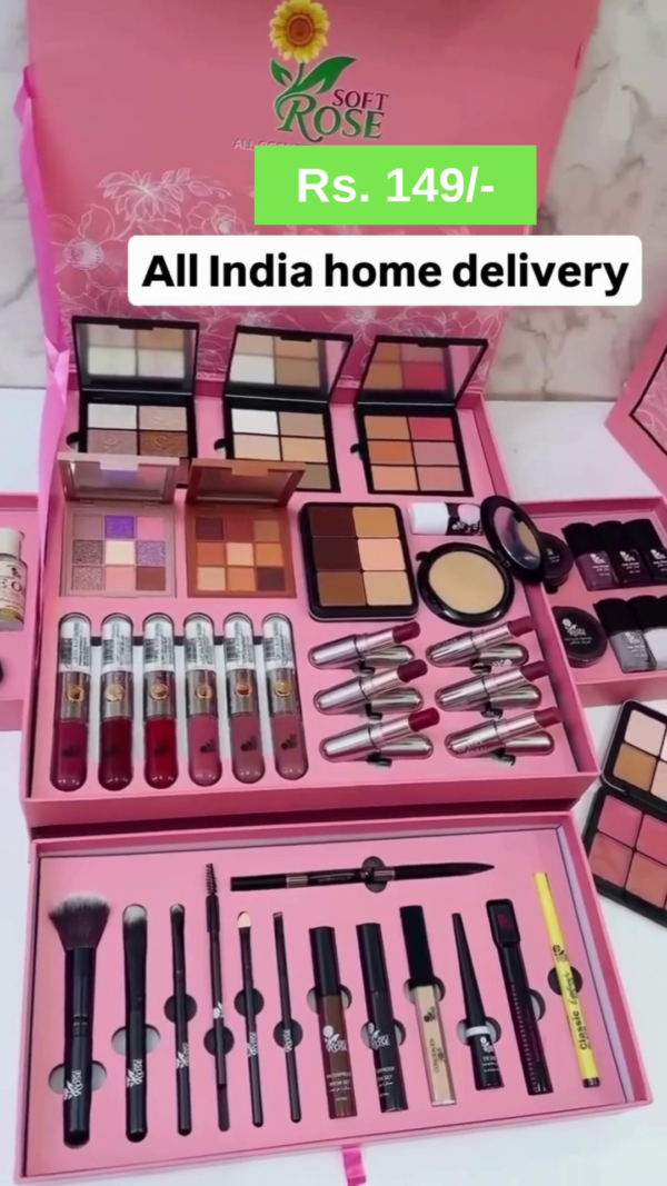All-in-One Professional Makeup Kit with Lipsticks, Eyeshadows, Blush, Contour, Highlighter, Brushes, and More – Perfect for Every Occasion - Image 2