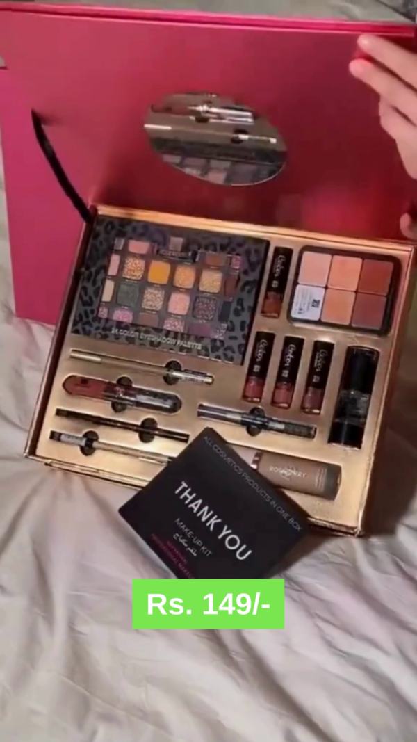 Rose Berry Luxury Professional Makeup Kit – Complete Beauty Box with 24-Color Eyeshadow Palette, Lipsticks, Nail Polish, Foundation & More – Perfect for Makeup Lovers & Gift Sets! - Image 2