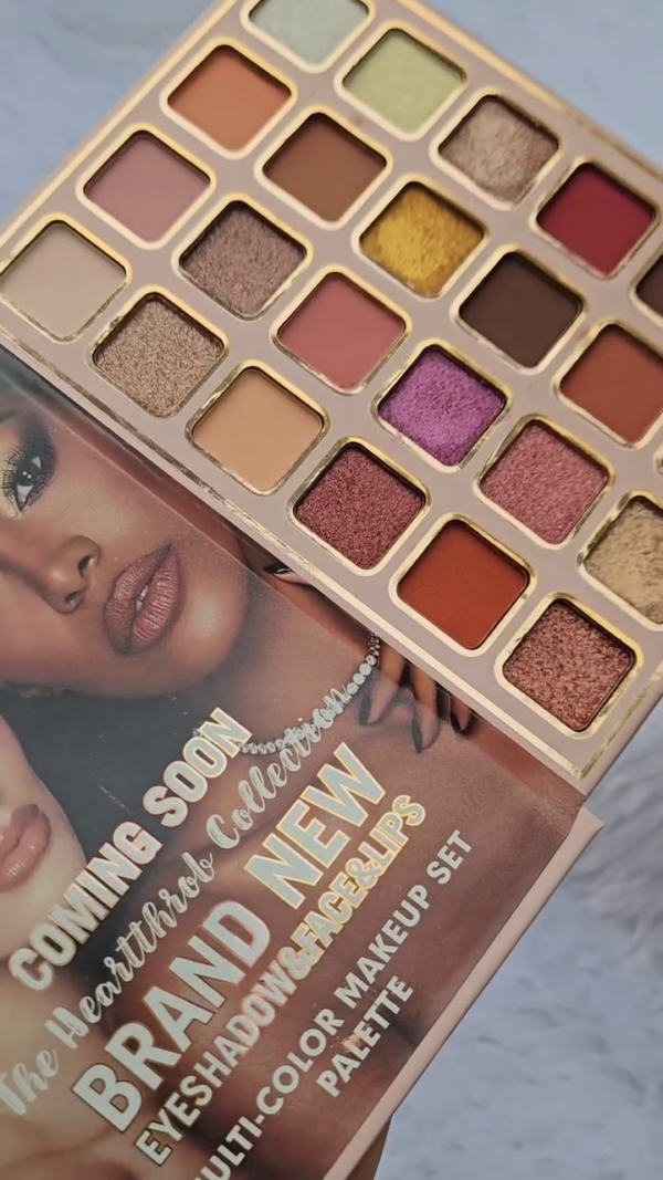 The Heartthrob Collection: Ultimate Multi-Color Makeup Palette – Featuring a Luxurious Assortment of High-Pigment Eyeshadows, Face Powders & Lip Colors for Flawless, All-in-One Beauty Looks