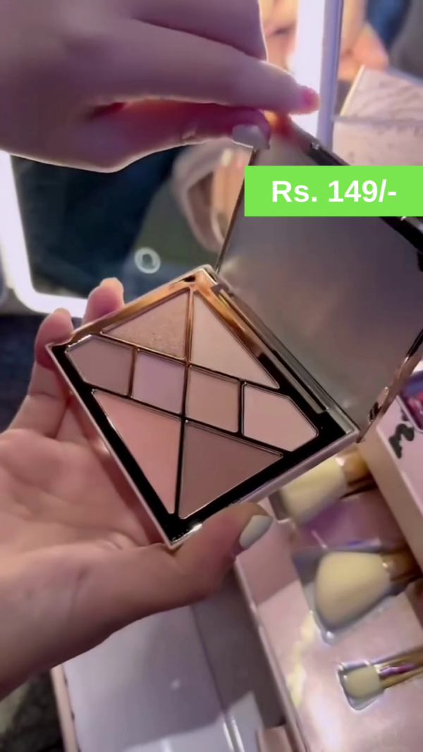 Luxury Multi-Layered Makeup Gift Box with LED Mirror, Cosmetic Brushes, Lipsticks, Eyeshadow Palette, and Beauty Essentials for Stylish and Elegant Looks - Image 3