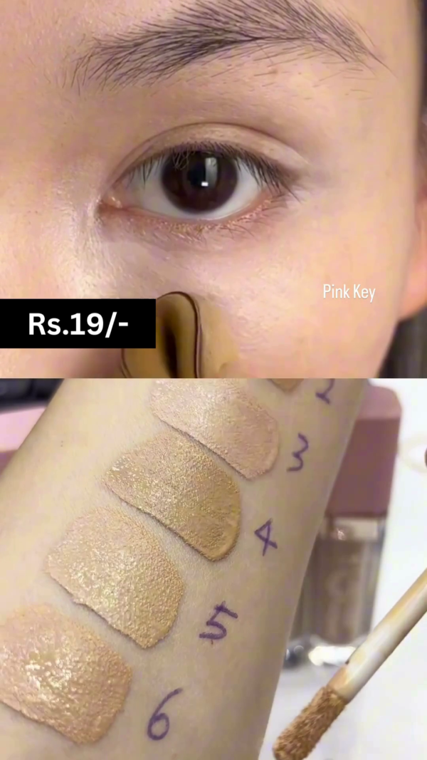 Full Coverage Liquid Concealer – Smooth Blendable Formula with Natural Finish for Dark Circles, Blemishes, and Imperfections – Long-Lasting Lightweight Makeup for All Skin Types - Image 3