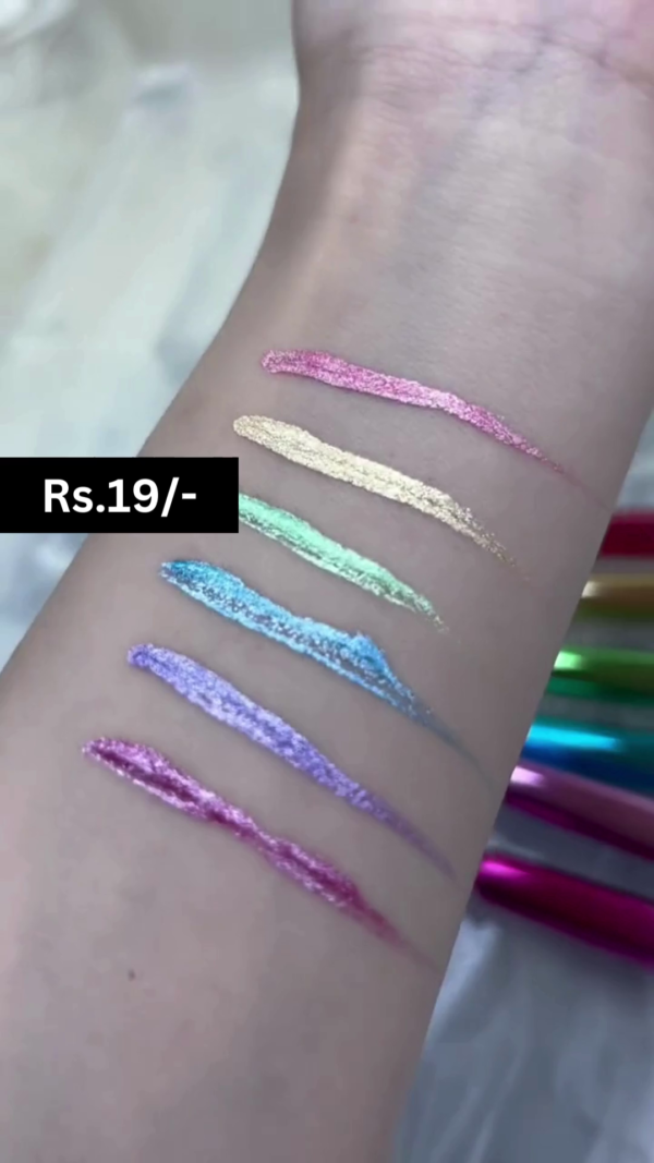 Vibrant Multi-Color Shiny Liquid Eyeliner Set with Metallic Finish – Quick-Drying, Long-Lasting, and Smudge-Proof Formula for Bold and Creative Eye Looks - Image 3