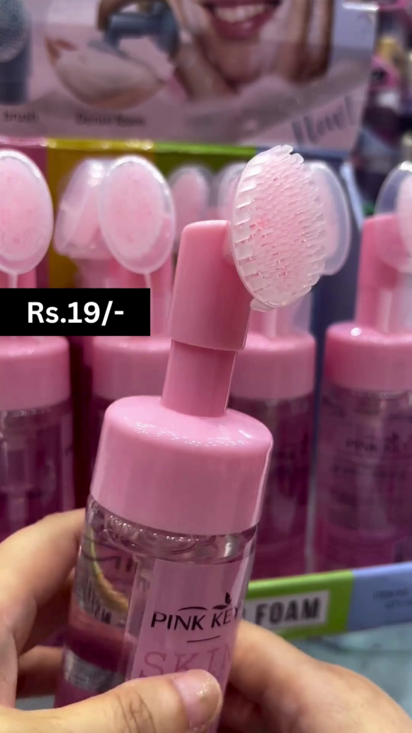 Rose Bubble Cleanser Foam with Built-In Soft Brush for Deep Cleansing, Gentle Exfoliation, and Fresh, Radiant Skin - Image 2