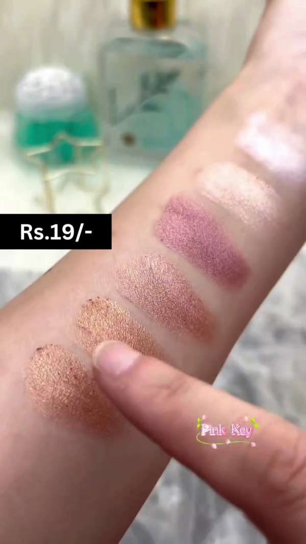 Eyeshadow Palette with Shimmering Metallic Shades for a Glowing Makeup Look - Perfect for Creating Stunning Eye Makeup Looks - Image 3