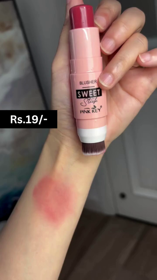 Sweet Stick Blusher with Built-in Brush for a Flawless, Rosy Glow and Smooth, Even Application for a Fresh, Natural Look - Image 2
