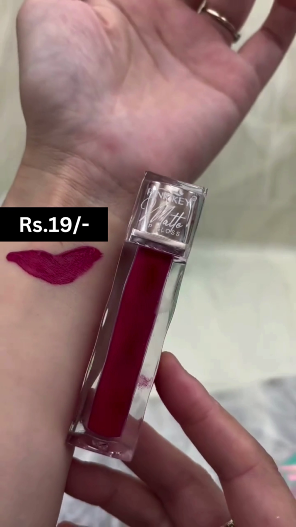 Pinkey Matte Lip Gloss – A High-Performance, Smooth-Finish Liquid Lipstick Offering Rich, Long-Lasting Color That Glides on Effortlessly, Delivers a Velvet Matte Finish, and Keeps Your Lips Soft and Hydrated for All-Day Wear Without Compromising Comfort or Style