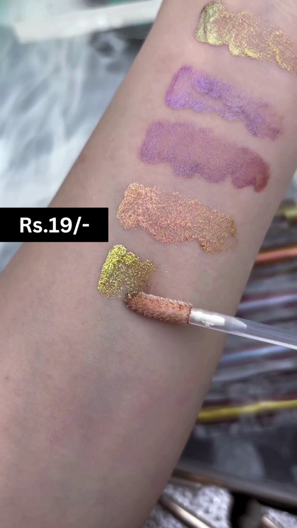 Pinkey Liquid Eye Shadow – A High-Shine, Long-Wearing Formula with Intense Pigment, Available in a Range of Stunning Shades to Give Your Eyes a Glimmering, Multi-Dimensional Finish with Smooth, Effortless Application for All-Day Glam - Image 3