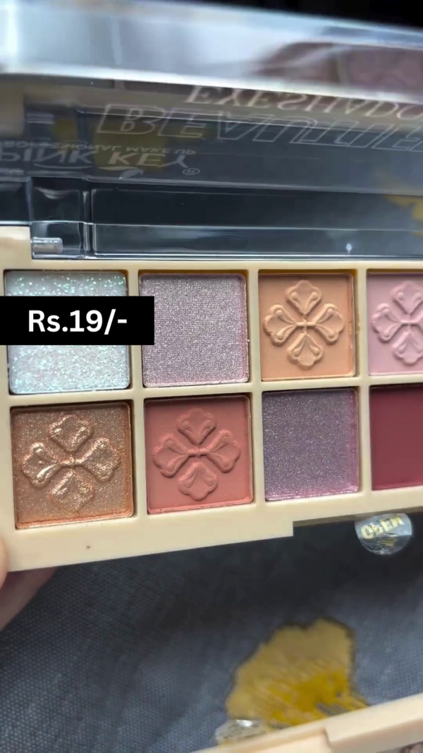 Multi-Color Shimmer & Matte Eyeshadow Palette with Glitter and Satin Finishes – 10-Pan Compact Set for Everyday and Party Looks