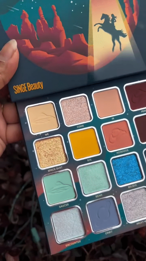 Beauty Galactic Visitor Eyeshadow Palette – 16 Richly Pigmented Shades Featuring Cosmic Mattes and Shimmering Metallics Inspired by Space and the Southwest