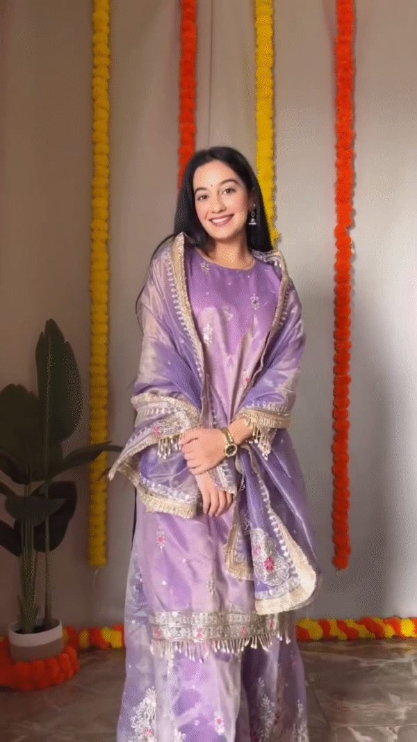 Punjabi Suit Set Featuring Intricate Multicolor Embroidery, Mirror and Sequin Work with Coordinated Dupattas In Multi Shades – Perfect for Festive and Traditional Celebrations - Image 3