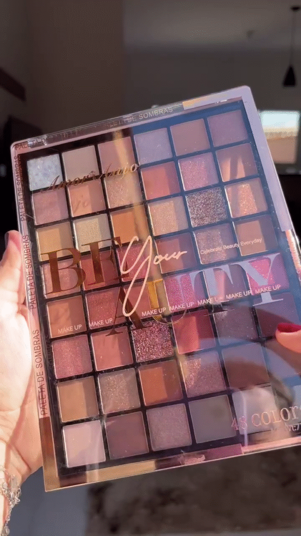 40-Color Warm and Cool Toned Eyeshadow Palette with a Mix of Matte, Shimmer, and Glitter Shades for Bold and Versatile Eye Makeup