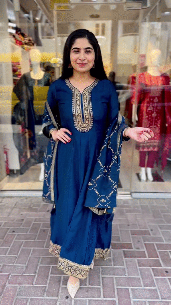 Elegant Ready-to-Wear Embroidered Suit Sets Featuring Floral Prints, Subtle Pastels, and Festive Bold Hues – Includes Cotton, Georgette, and Silk Blend Fabrics with Handwork Detailing, Stylish Necklines, Coordinated Dupattas, and Comfortable Bottoms – Perfect for Festive Wear, Casual Elegance, and Special Occasions
