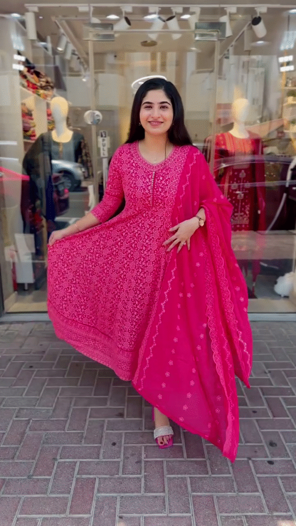 Elegant Ready-to-Wear Suit Collection Featuring a Fusion of Vibrant Festive Reds, Subtle Pastels, Intricate Thread and Sequin Embroidery, Handcrafted Floral Motifs, and Flowy Silhouettes – Crafted in Premium Cotton, Georgette, and Silk Blends with Coordinated Dupattas – Perfect for Weddings, Festive Gatherings, Daytime Celebrations, and Traditional Occasions - Image 2