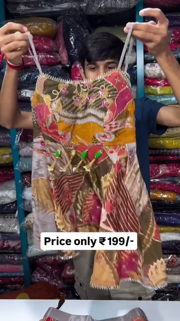 Trendy Multi-Color Printed Strappy Kurti with Flared Skirt and Soft Bottom – Lightweight Ethnic Set Perfect for Casual Wear, Daily Outings, or Summer Festivities