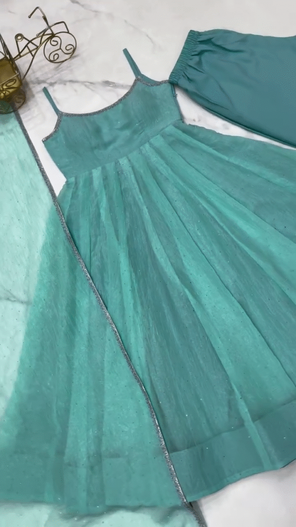 Elegant and Sparkling Teal Dress for Special Occasions
