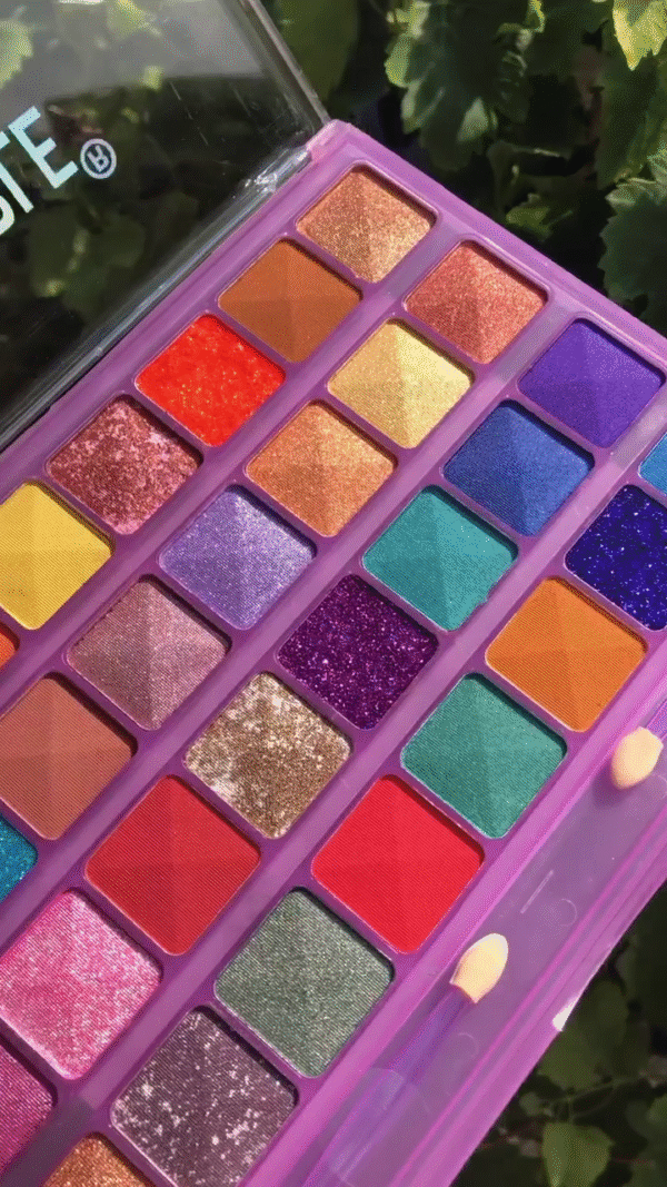 Colorful and Sparkling Eyeshadow Palette with a Wide Range of Shimmer, Matte, and Glitter Shades in Bold and Vibrant Tones for Creative Eye Looks - Image 2