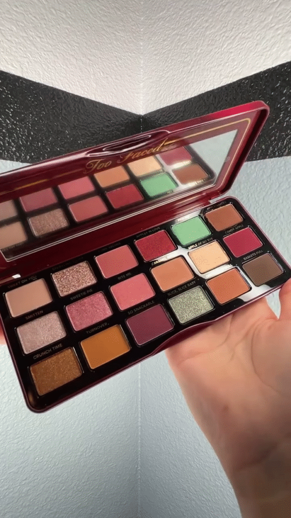 Vibrant 18-Color Eyeshadow Palette with Bold Reds, Pinks, and Greens for Playful and Colorful Eye Looks - Image 2