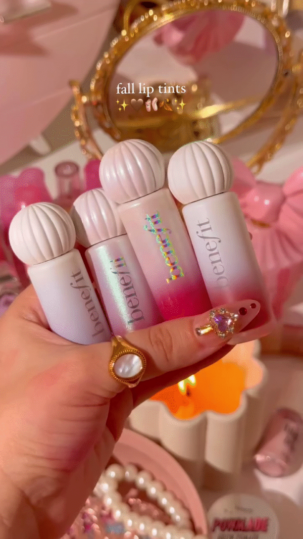 Fall Lip Tints by Benefit – Beautiful, Hydrating Lip Colors with a Soft, Natural Tint. Perfect for the Fall Season, Offering a Gorgeous Finish and Comfortable Wear.
