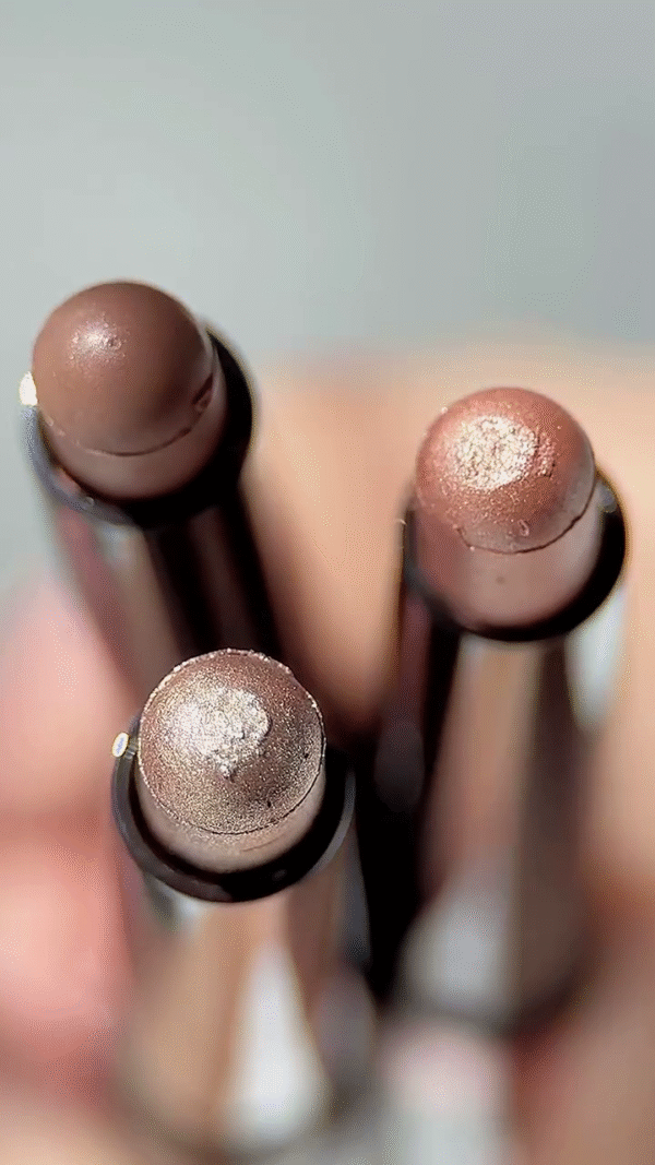 Set of Gorgeous Shimmering Lipsticks in Soft Brown and Metallic Shades for a Glamorous Look