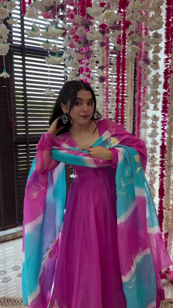 Elegant Collection of Women's Ethnic Wear Featuring Traditional and Contemporary Styles – Includes Pink Floral Embroidered Suit, Pastel Green and Pink Festive Ensemble, Royal Blue Mirror Work Lehenga with Jacket, Vibrant Pink and Blue Tie-Dye Dupatta Set, and Graceful Magenta Anarkali Suit – Ideal for Weddings, Festivals, and Celebrations