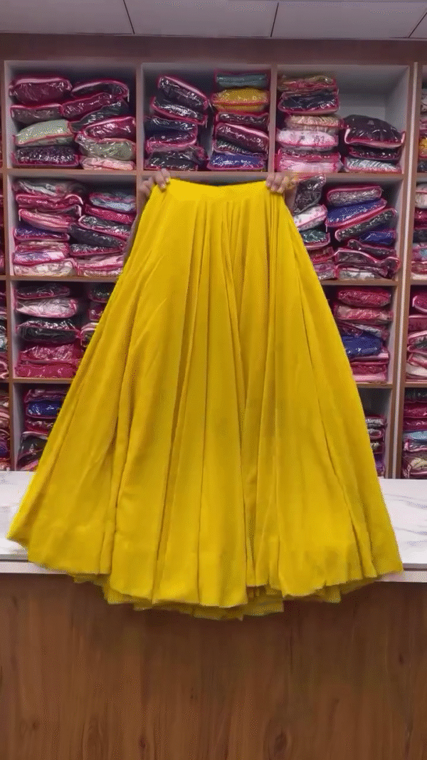 Vibrant Yellow Designer Lehenga Choli Set Featuring Intricately Embroidered Blouse, Flowy Layered Lehenga, and Elegant Dupatta – Ideal for Festive Celebrations, Haldi Ceremonies, and Traditional Occasions - Image 2