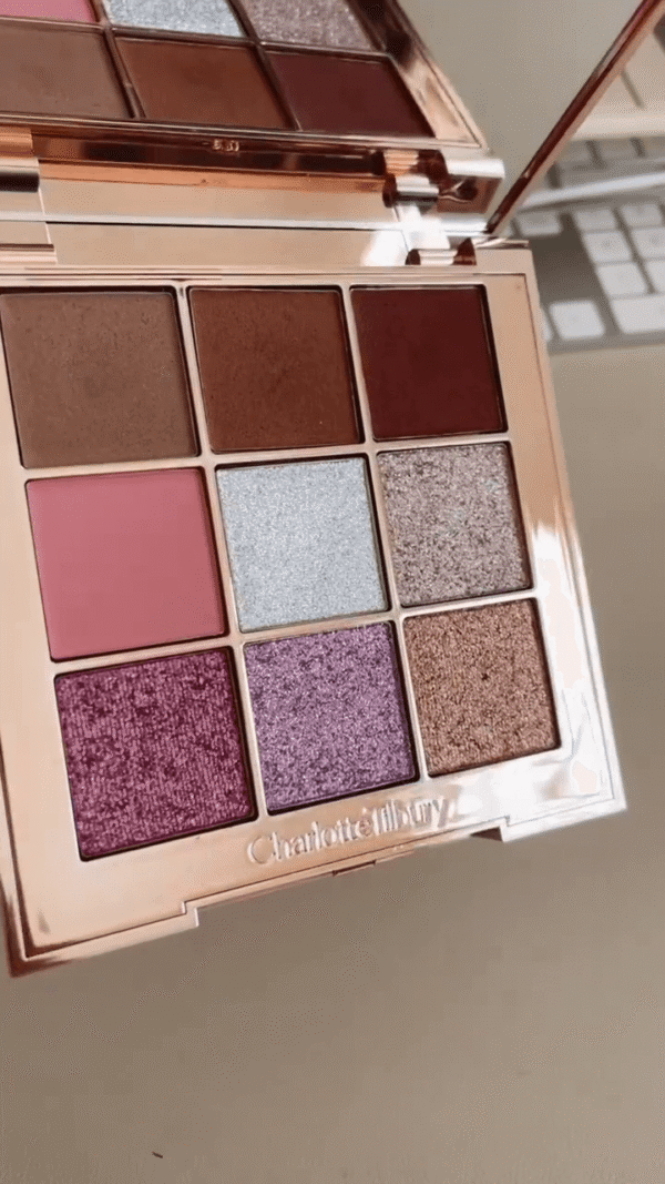 Charlotte Tilbury 9-Color Luxury Eyeshadow Palette – Rich Matte, Metallic & Shimmer Shades for Glamorous Day-to-Night Looks - Image 2