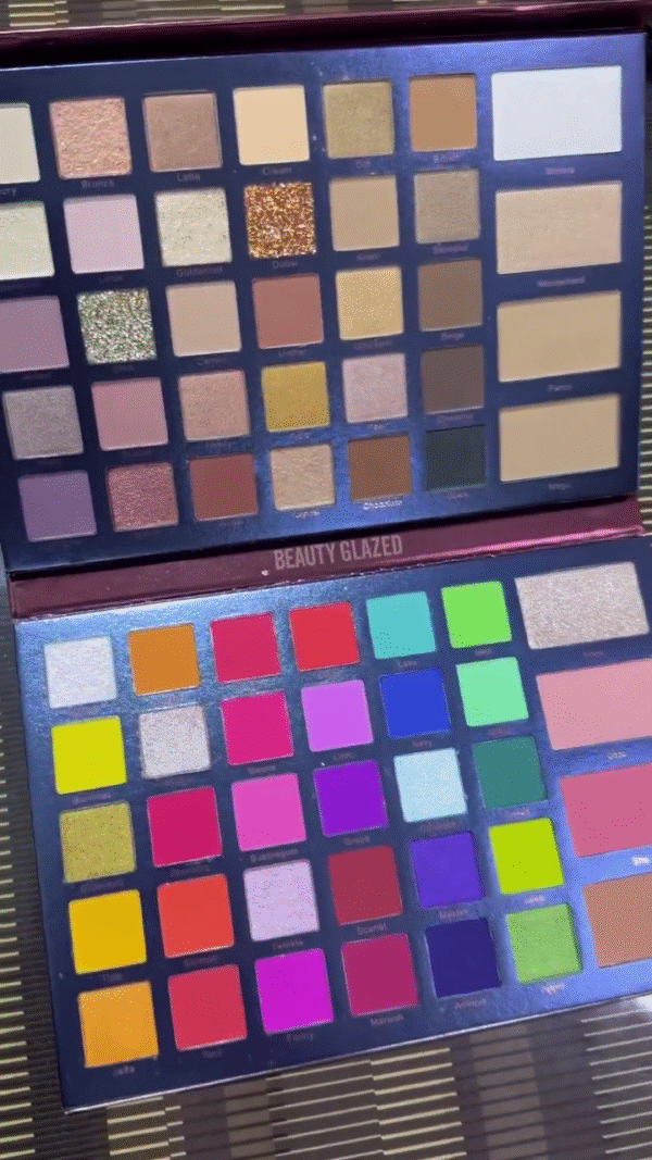 Beauty Glazed 35-Color Eyeshadow Palette – A Mix of Neutral, Bold, and Vibrant Shades in Matte, Shimmer, and Glitter Finishes for Every Look - Image 2