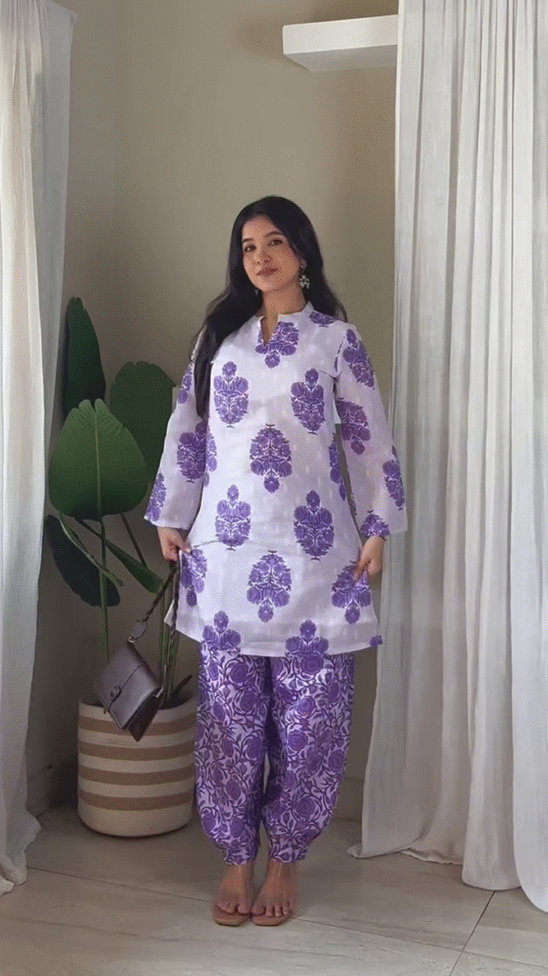 Floral Print Kurta and Pant Set with Matching Dupatta for Women – Traditional and Comfortable Ethnic Wear in Vibrant Colors
