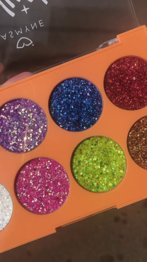 Glitter Eyeshadow Palette – 8 Stunning High-Shine Shades in Bold Colors for Sparkling, Statement Eye Looks - Image 2