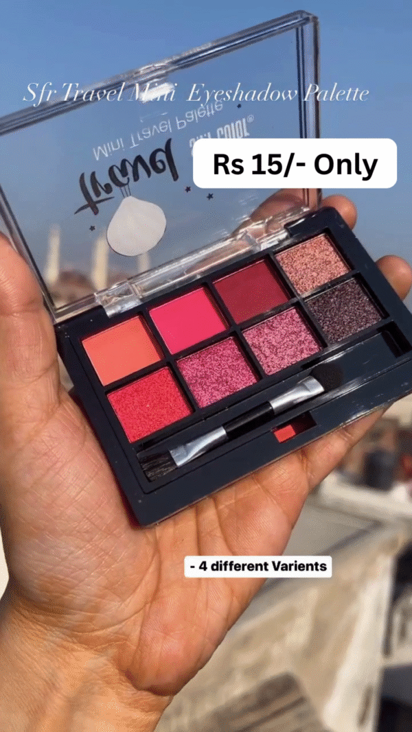 SFR Travel Mini Eyeshadow Palette – 9 Vibrant Shades in 4 Different Variants - Image 2
