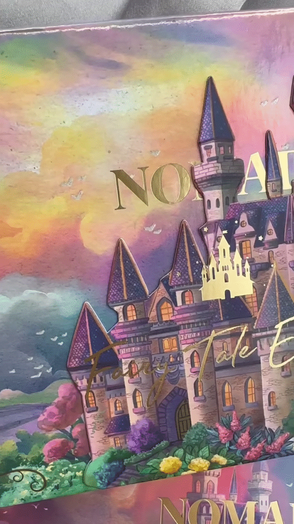 Fairy Tale-Inspired Eyeshadow Palette with 18 Magical Shades – Featuring Sparkling Pinks, Purples, Golds, and Enchanting Tones Like Wicked Talisman, Snow Queen, and Chateau de Diamant