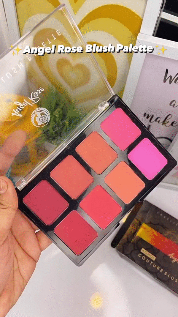Angel Rose Blush Palette – 9 Gorgeous Shades for a Natural, Rosy Glow - Image 2