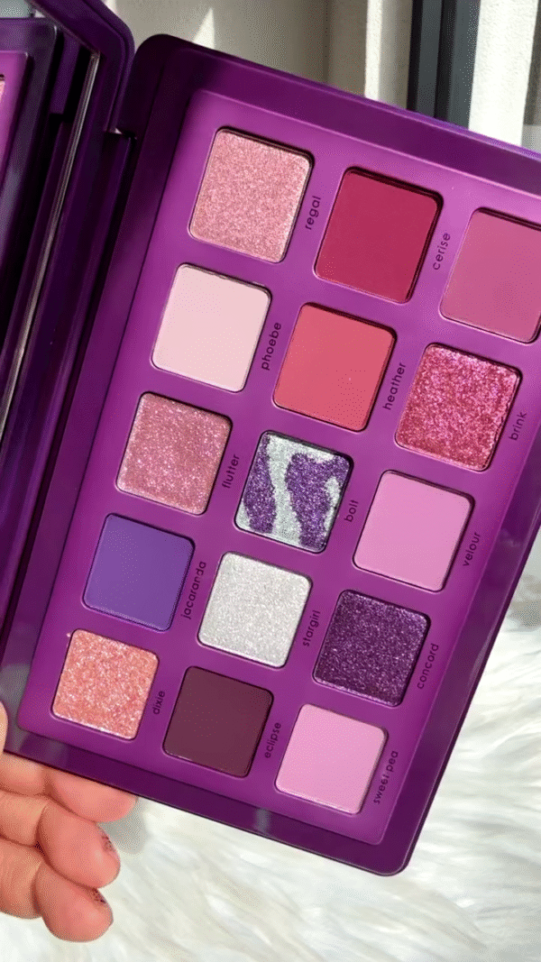12-Color Purple and Pink Eyeshadow Palette – Featuring Shimmery, Matte, and Glitter Shades for Bold, Glamorous, and Everyday Looks - Image 2