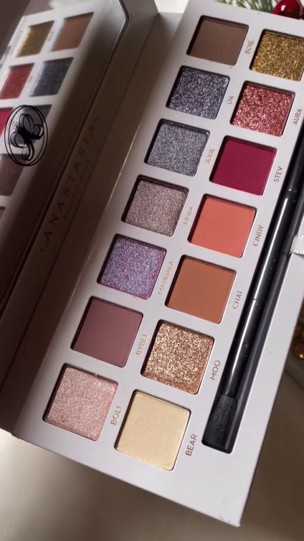 Elegant 14-Color Eyeshadow Palette – Featuring Soft Neutrals, Shimmering Golds, and Rich Pinks Like Chai, Aura, and Libra – - Image 2