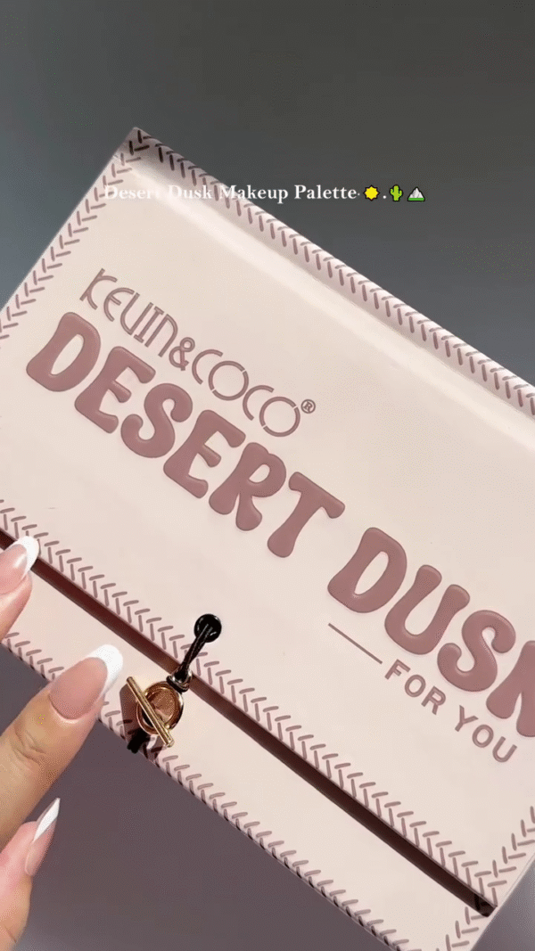 Desert Dusk Makeup Palette – Eyeshadow, Blush & Highlighter Set for a Radiant, Elegant Look with Warm and Bold Shades