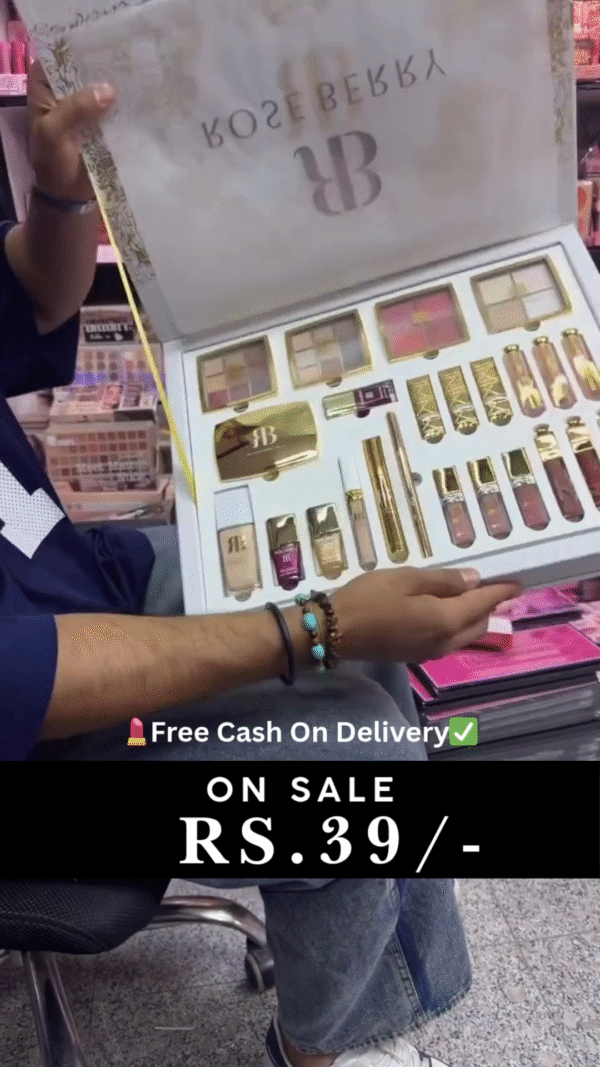 SheGlam Professional Makeup Kit – Complete Set with Lipsticks, Foundation, Brushes, Blush, and Beauty Sponge