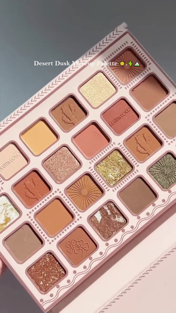 Desert Dusk Makeup Palette – Eyeshadow, Blush & Highlighter Set for a Radiant, Elegant Look with Warm and Bold Shades - Image 2