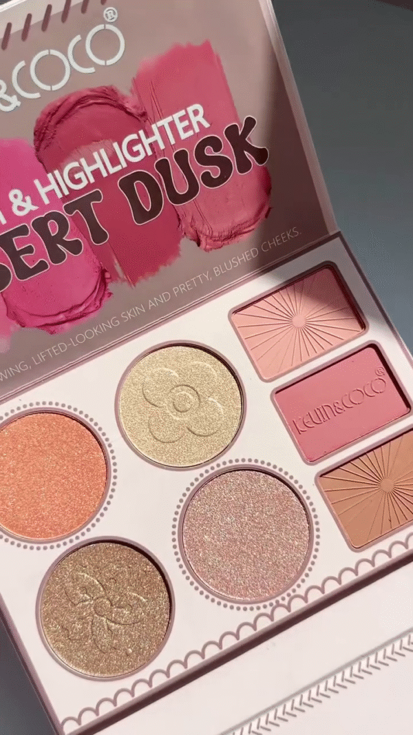 Desert Dusk Makeup Palette – Eyeshadow, Blush & Highlighter Set for a Radiant, Elegant Look with Warm and Bold Shades - Image 4