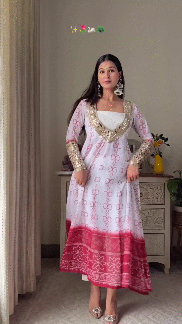 Yellow Anarkali Gown with Dupatta – Sleeveless Traditional Outfit Featuring Intricate Silver Embroidery and Beautiful Peacock Motifs for Weddings, Festivals, and Special Occasions - Image 2