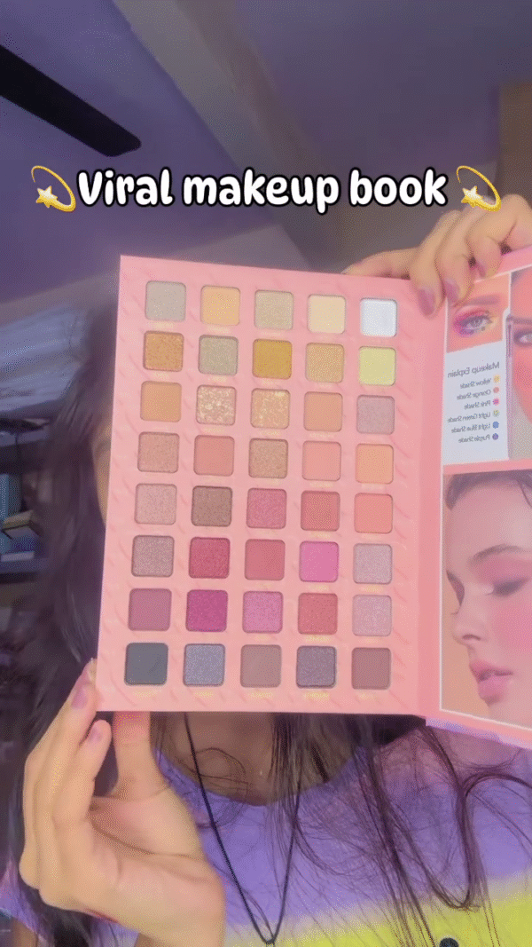 Viral Makeup Book with 48 Pigmented Eyeshadows, Highlighters, and Blushes – A Complete Palette for Stunning Eye and Face Looks with Matte, Shimmer, and Glitter Finishes - Image 2