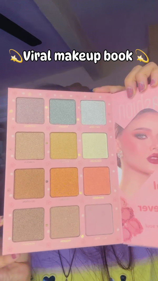 Viral Makeup Book with 48 Pigmented Eyeshadows, Highlighters, and Blushes – A Complete Palette for Stunning Eye and Face Looks with Matte, Shimmer, and Glitter Finishes - Image 3
