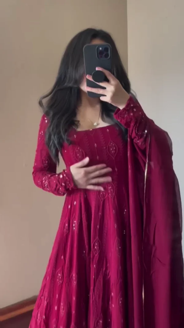 Party Wear Ethnic Dress for Women - Image 2