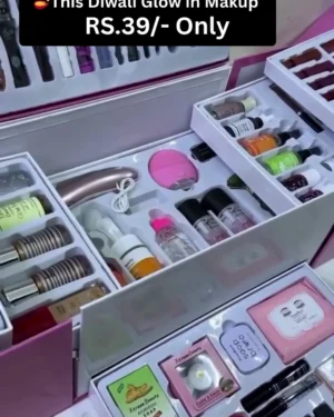 Ultimate Full Makeup Box for Women & Girls – All-in-One Cosmetic Set with Lipsticks, Eyeshadow Palettes, Blush, Foundation, Brushes & Beauty Tools for Party, Bridal & Daily Glam