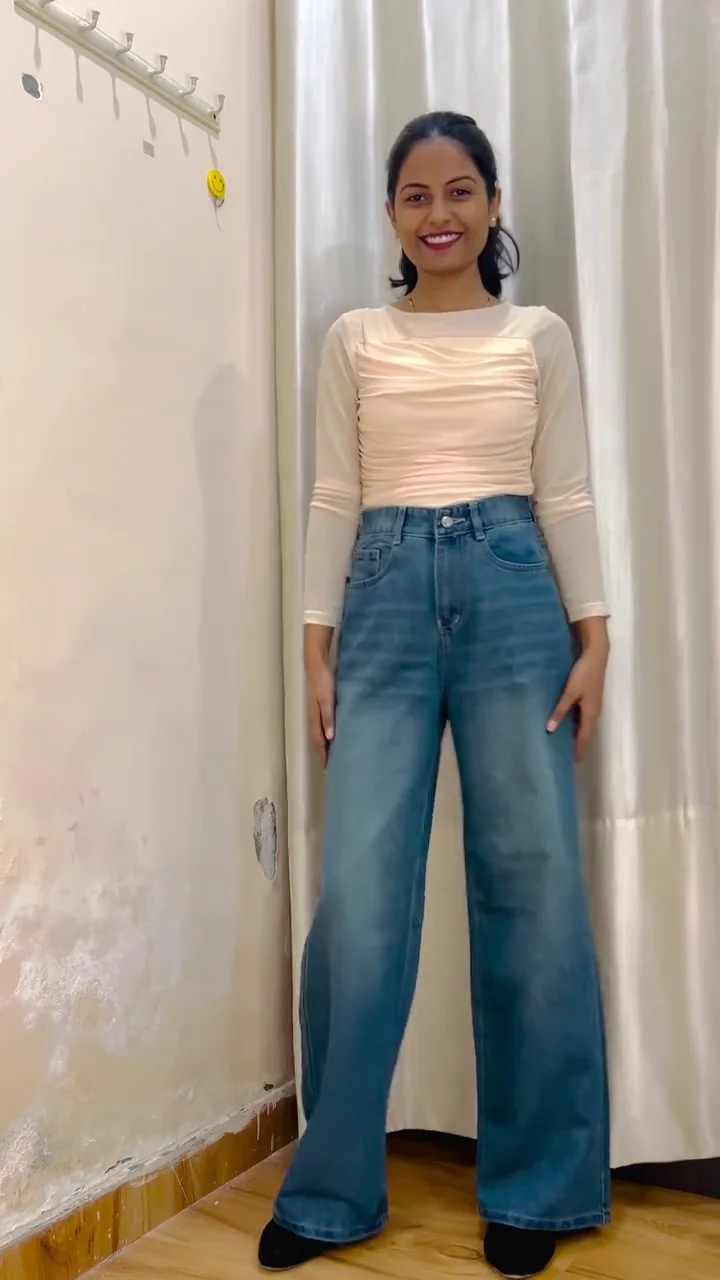 Classic Blue Denim Jeans for Women – High-Quality Stretchable Denim Fabric with Slim Fit Design, Comfortable Daily Wear Casual Jeans for College, Office & Outings