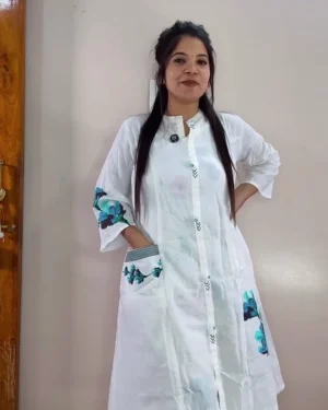 White Kurti for Women & Girls – Soft Fabric, Comfortable Fit & Perfect for Casual, Office, and Festive Wear